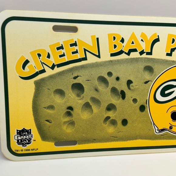 Vintage 1996 NFL Tag Express Green Bay Packers Plastic Decorative License Plate - Picture 2 of 10